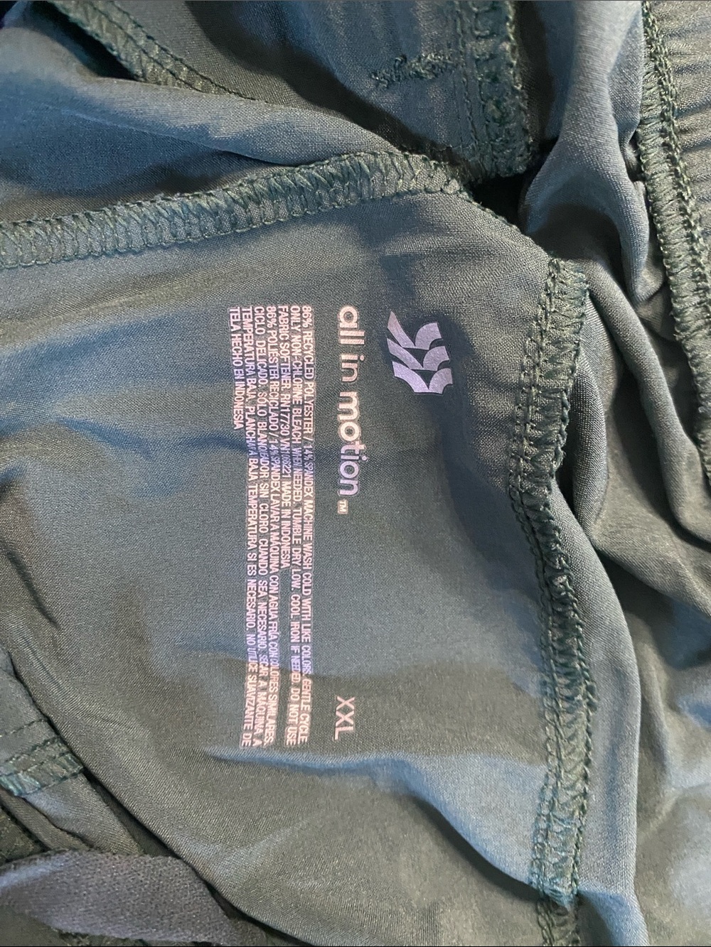 Women's Jogger Pants with Drawstring Waist - Deep Teal Green - Picture 3 of 5